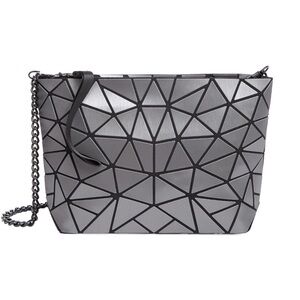 NWT Patrizia Luca matte metallic convertible bag